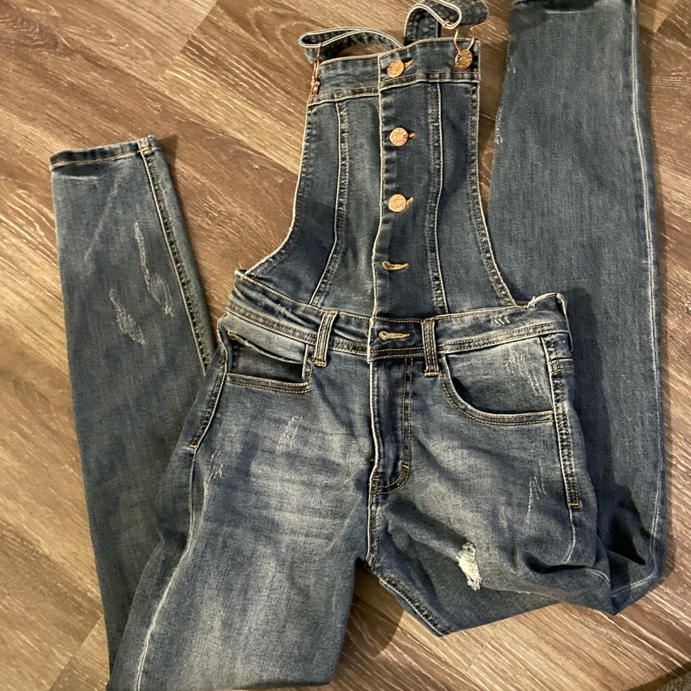Guess jean overalls